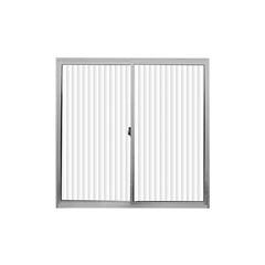 JANELA ALUMÍNIO QUALITY 2 FOLHAS COM VIDRO CANELADO HOME A40 X L40