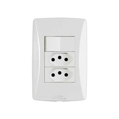 MEC-TRONIC LINHA PETRA BR 1 INTERRUPTOR PARALELO + 2 TOMADA 2P+T 20A/250VCA C/PLACA SOFT