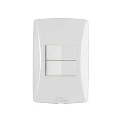 MEC-TRONIC LINHA PETRA BR 2 INTERRUPTORES SIMPLES 10A/250VCA C/PLACA SOFT
