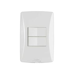 MEC-TRONIC LINHA PETRA BR 2 INTERRUPTORES PARALELO 10A/250VCA C/PLACA SOFT