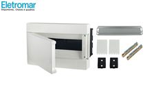 QUADRO DE DISTRIBUIÇÃO DE EMBUTIR ELETROMAR BRANCO P/12 DIN OU 18 NEMA  DISJUNTOR COM BARRAMENTO
