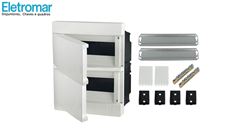 QUADRO DE DISTRIBUIÇÃO DE EMBUTIR ELETROMAR BRANCO P/16 DIN OU 24 NEMA  DISJUNTOR COM BARRAMENTO