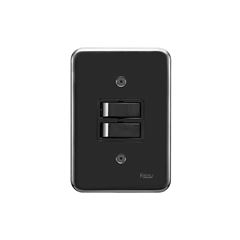 RADIAL LINHA POLAR PRETO 2 INTERRUPTORES SIMPLES
