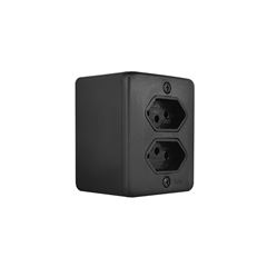 RADIAL SIST-X PRETO 2 TOMADAS 2P+T 10A