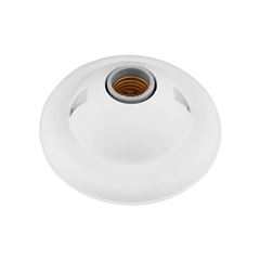 PLAFON DINÂMICO RADIAL COM RECEPTACULO PORCELANA BRANCO