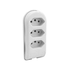 TOMADA EM BARRA PLUZIE 3 TOMADAS 2P+T 10A 250V BRANCO