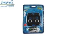 SUPORTE PARA TV COMPOLUX EM POLIAMIDA PRETO SUPORTA ATÉ 70KG