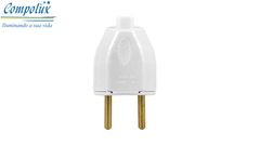 PINO MACHO MACIÇO COMPOLUX 2P 10A/250V BRANCO