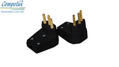 PINO MACHO GIGANTE COMPOLUX 2P+T 10A/250V PRETO