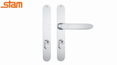 FECHADURA STAM ESTREITA 603/11 INOX 20MM C/1 MACANETA CILINDRO BUZIOS 74MM