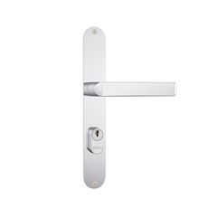 FECHADURA STAM ESTREITA 603/07 INOX 20MM CILINDRO BUZIOS 50MM