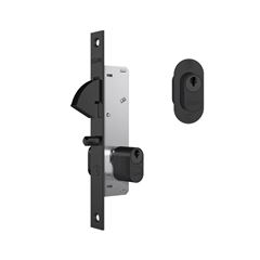 FECHADURA STAM PORTA DE CORRER 901 PRETO FOSCO CILINDRO 50MM