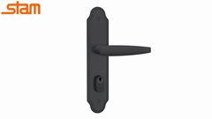 FECHADURA STAM PRETO FOSCO MAÇANETA RETA 803/33 EXTERNA