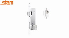 FECHADURA STAM PORTA DE CORRER 601 BRANCO TRINCO ROLETE 20MM CILINDRO 50MM