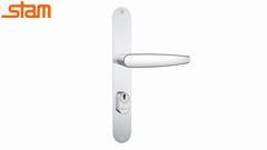 FECHADURA STAM ESTREITA 601/602/33 INOX 20MM CILINDRO BUZIOS 50MM