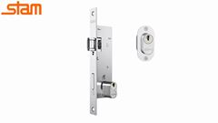 FECHADURA STAM PORTA DE CORRER 601 INOX TRINCO ROLETE 20MM CILINDRO 74MM