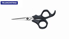 TESOURA PARA CABELEIREIRO TRAMONTINA INOX COM CABO PRETO N°05