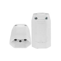 PINO FÊMEA SOPRANO 2P+T 10A 250V BRANCO
