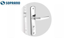 Fechadura Externa Soprano Popline Cromada Espelho 26