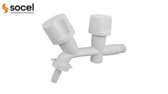TORNEIRA SOCELPLAST TANQUE E MAQUINA TULIPA SLIM  BRANCA