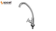 TORNEIRA SOCELPLAST COZINHA MESA BICA MÓVEL ALTA DALIA SLIM CROMADO 1/4V