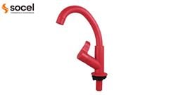 TORNEIRA SOCELPLAST LAVATÓRIO MESA BICA MÓVEL BAIXA ORQUÍDEA VERMELHO 1/4V