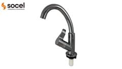 TORNEIRA SOCELPLAST LAVATÓRIO MESA BICA MÓVEL BAIXA ORQUÍDEA CINZA 1/4V