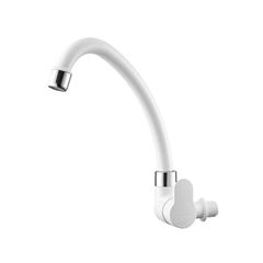 TORNEIRA HERC TIVOLI PARA PAREDE BICO MOVÉL BRANCO/CROMADO 1/2