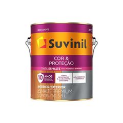 ESMALTE SINTÉTICO BRILHANTE SUVINIL COR&PROTEÇÃO A BASE SOLVENTE GALÃO 3,6L GELO