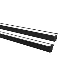 PERFIL PARA FITA DE LED VERTEX 25 EMBUTIR 17 X 25 X 3M PRETO -TASCHIBRA