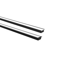 PERFIL PARA FITA DE LED VERTEX 24 EMBUTIR 9 X 24 X 3M PRETO -TASCHIBRA