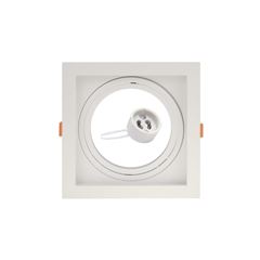 SPOT PARA EMBUTIR TASCHIBRA CONECTA QUADRADO RECUADO AR111 BRANCA