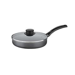 FRIGIDEIRA TRAMONTINA TURIM EM ALUMÍNIO ANTIADERENTE STARFLON CINZA COM TAMPA DE VIDRO 22CM 1,7L TRAMONTINA