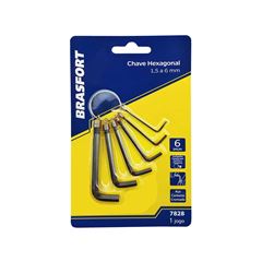 JOGO DE CHAVE ALLEN BRASFORT 1,5 A 6MM 6 PEÇAS 