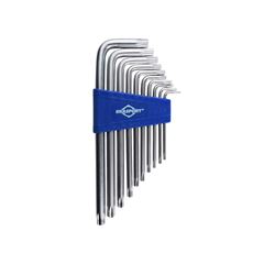JOGO DE CHAVE TORX BRASFORT T09 A T50 LONGA 10 PEÇAS