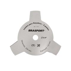 LÂMINA PARA ROÇADEIRA BRASFORT 3 PONTAS FURO 3/4