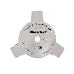 LÂMINA PARA ROÇADEIRA BRASFORT 3 PONTAS FURO 1   