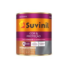 ESMALTE SINTÉTICO BRILHANTE SUVINIL COR&PROTEÇÃO A BASE SOLVENTE 900ML MARROM CONHAQUE