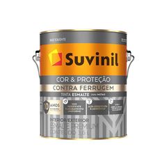 ESMALTE PREMIUM BRILHANTE SUVINIL CONTRA FERRUGEM GALÃO 3,6L PRETO