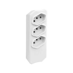 TOMADA EM BARRA COMPOLUX 3 TOMADAS 2P+T 10A 250V BRANCO