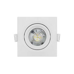SPOT DE LED EMBUTIR QUADRADO ELGIN ECOSPOT MR16 5W LUZ FRIA 6500K 500 LÚMENSBIVOLT