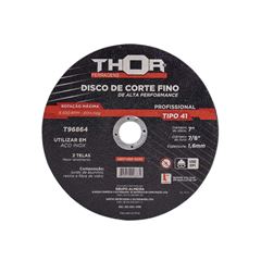 DISCO CORTE FINO AÇO INOX THOR 7X1/16X7/8