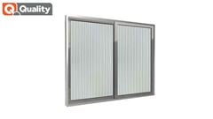 JANELA ALUMÍNIO QUALITY 2 FOLHAS COM VIDRO CANELADO HOME A100 X L120