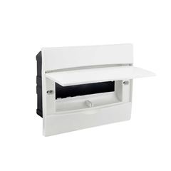 QUADRO DE DISTRIBUIÇÃO DE EMBUTIR COMPOLUX BRANCO E VISOR BRANCO 06/09 DISJUNTOR DIN