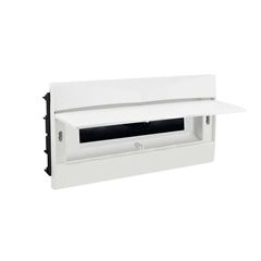 QUADRO DE DISTRIBUIÇÃO DE EMBUTIR COMPOLUX BRANCO E VISOR BRANCO 12/18 DISJUNTOR DIN