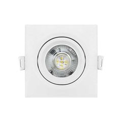 SPOT DE LED EMBUTIR QUADRADO ELGIN ECOSPOT MR11 3W LUZ FRIA 6500K 240 LÚMENS BIVOLT