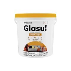 TINTA GLASU ACRÍLICA ECONÔMICO MUDA FÁCIL FOSCO 15L BRANCO NEVE