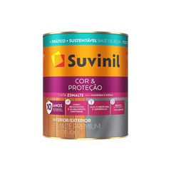 ESMALTE BRILHANTE SUVINIL SECA RÁPIDO A BASE ÁGUA ACETINADO 900ML TABACO