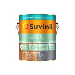 ESMALTE SINTÉTICO ACETINADO SUVINIL COR&PROTEÇÃO A BASE ÁGUA GALÃO 3,6L GELO