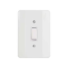 MEC-TRONIC LINHA SOFT BRANCO 1 INTERRUPTOR SIMPLES 10A/250VCA C/PLACA FACILIT
